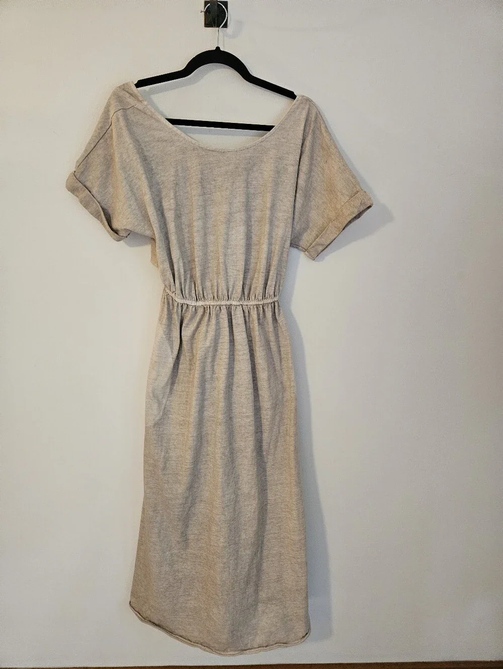 NWT Free People Beach Sorrento Midi/Maxi Dress Neutral Stone Minimalist XS-S